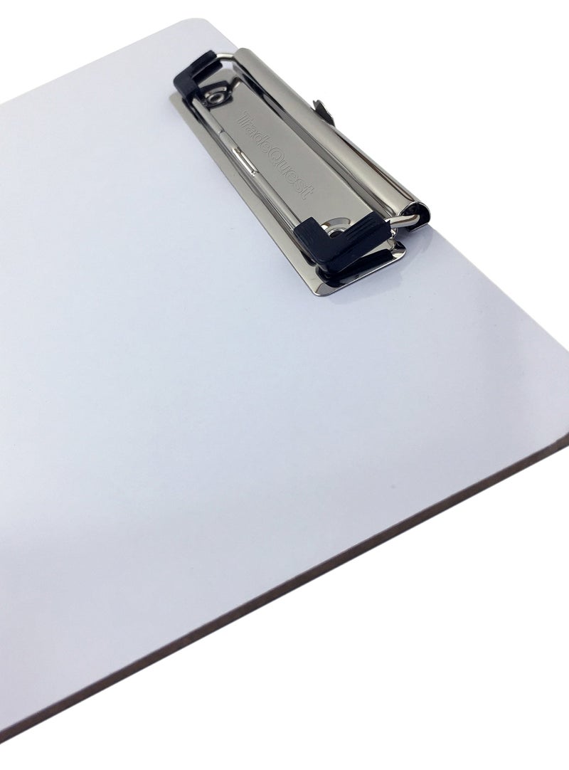 Trade Quest Clipboard Dry Erase Surface 9'' x 12.5'' Letter Size Low Profile Clip Whiteboard (Pack of 6) - Image 5